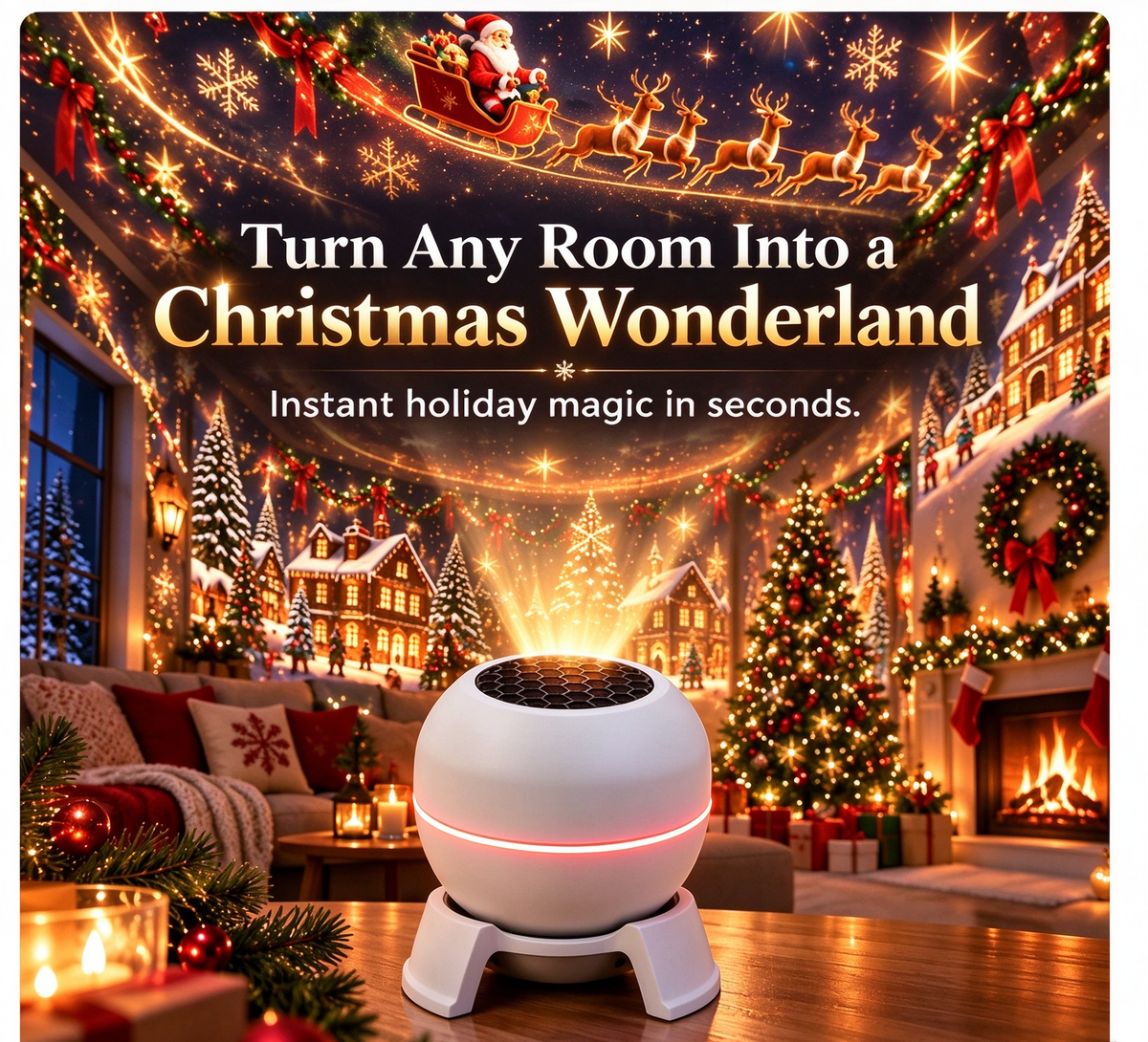 💡 Turn Any Room Into a Christmas Wonderland – Holiday Projection Night Light