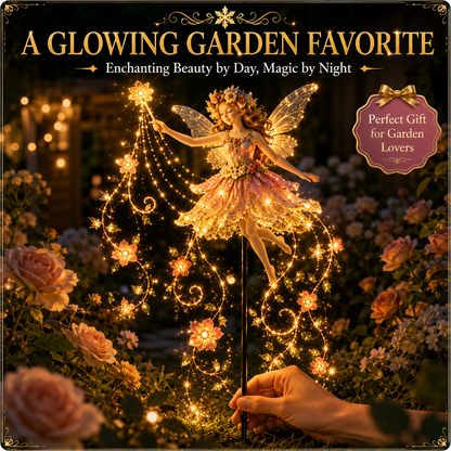 ✨ Enchanted Flower Fairy Solar Garden Light – Magical Glowing Outdoor Christmas Yard Decor 🧚🌸