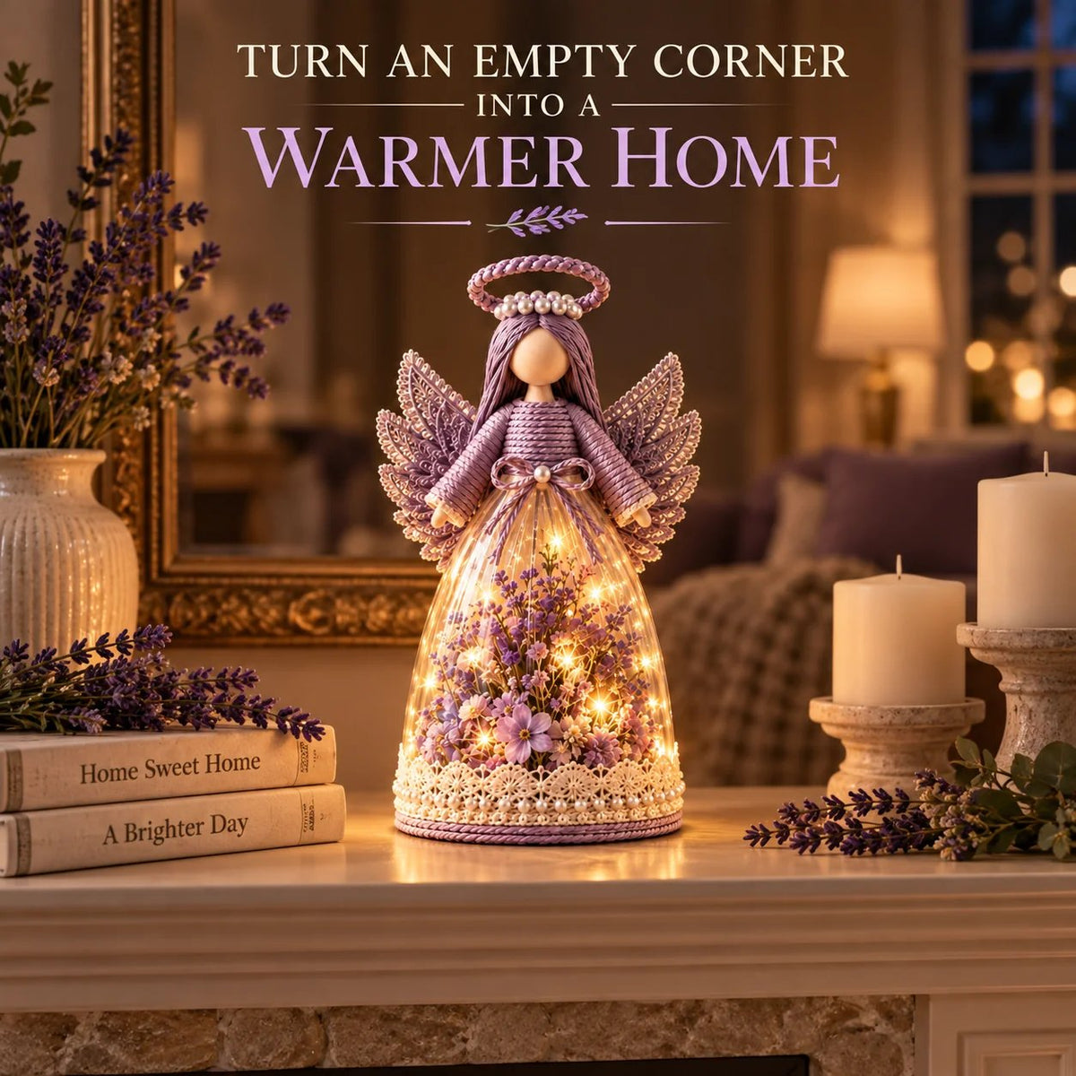 🔥 LAST DAY 49% OFF - 🌸🎁 Lighted Floral Angel Figurine