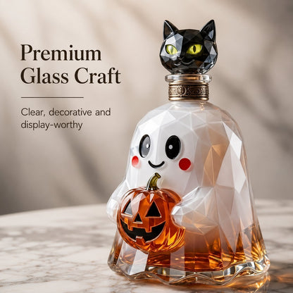 🔥Last Day 50% OFF - Ghost Pumpkin Halloween Decanter 🎃 Spooky Glass Whiskey Bottle