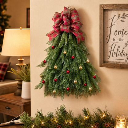🔥Christmas Sale 50% OFF - 🎄Handmade Christmas Tree Wreath for Front Door