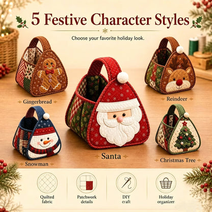 🎄Christmas Character Quilted Carry Basket