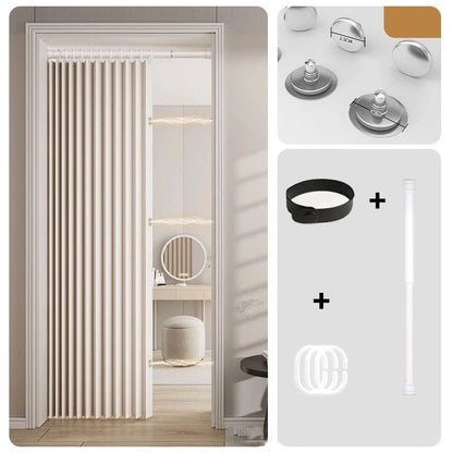 ⭐No-Drill Magnetic Accordion Door Curtain