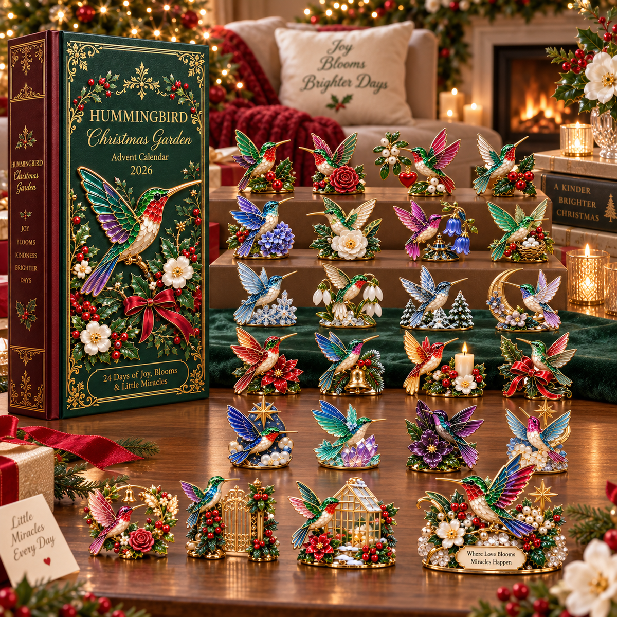 Complete Hummingbird Christmas Garden collection displayed together