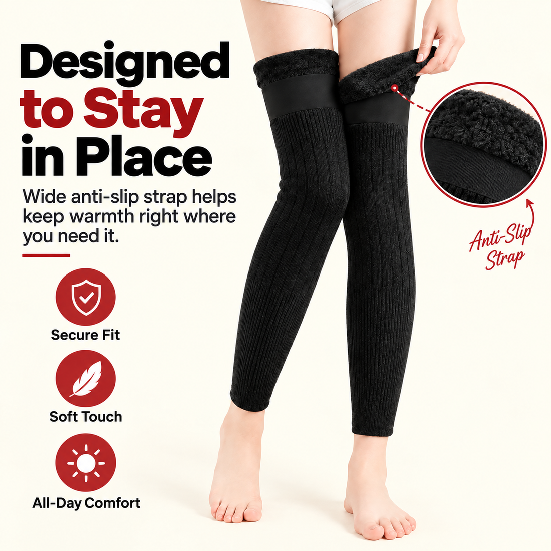 Product image highlighting the wide anti-slip band at the top of the warmer
