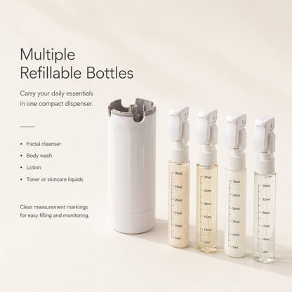 4-in-1 Travel Dispenser Bottle