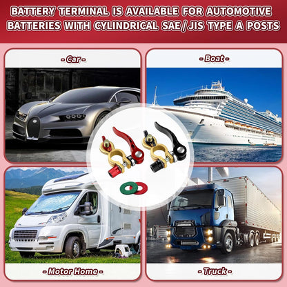 🔥LAST DAY 49% OFF - 🚗🔋Battery Terminal Connectors 1 Pair, Battery Terminals Brass (M8 x 25mm Bolt)
