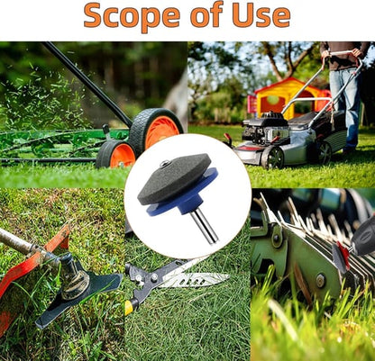 Drill-Powered Mower Blade Sharpener