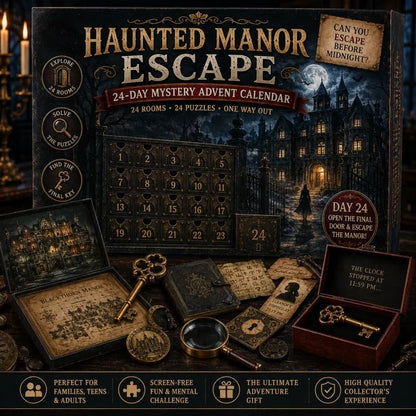 ⏳ 49% OFF – 🎁✨24-Day Mystery Adventure Advent Calendar Collection | 24 Clues, Hands-On Puzzles & One Final Reveal