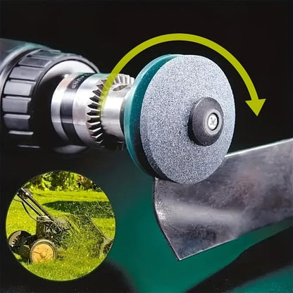 Drill-Powered Mower Blade Sharpener