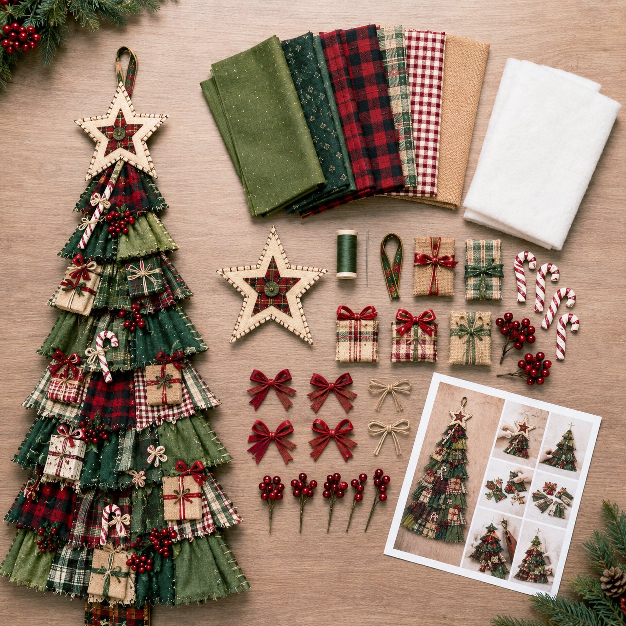 🔥😍Beginner-Friendly DIY Oversized Patchwork Christmas Tree Door Hanging Kit | Complete Kit with All Tools & Step-by-Step Guide Included 💕🎄