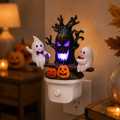 🔥Animated Seesaw Ghost Plug In LED Night Light🎃👻