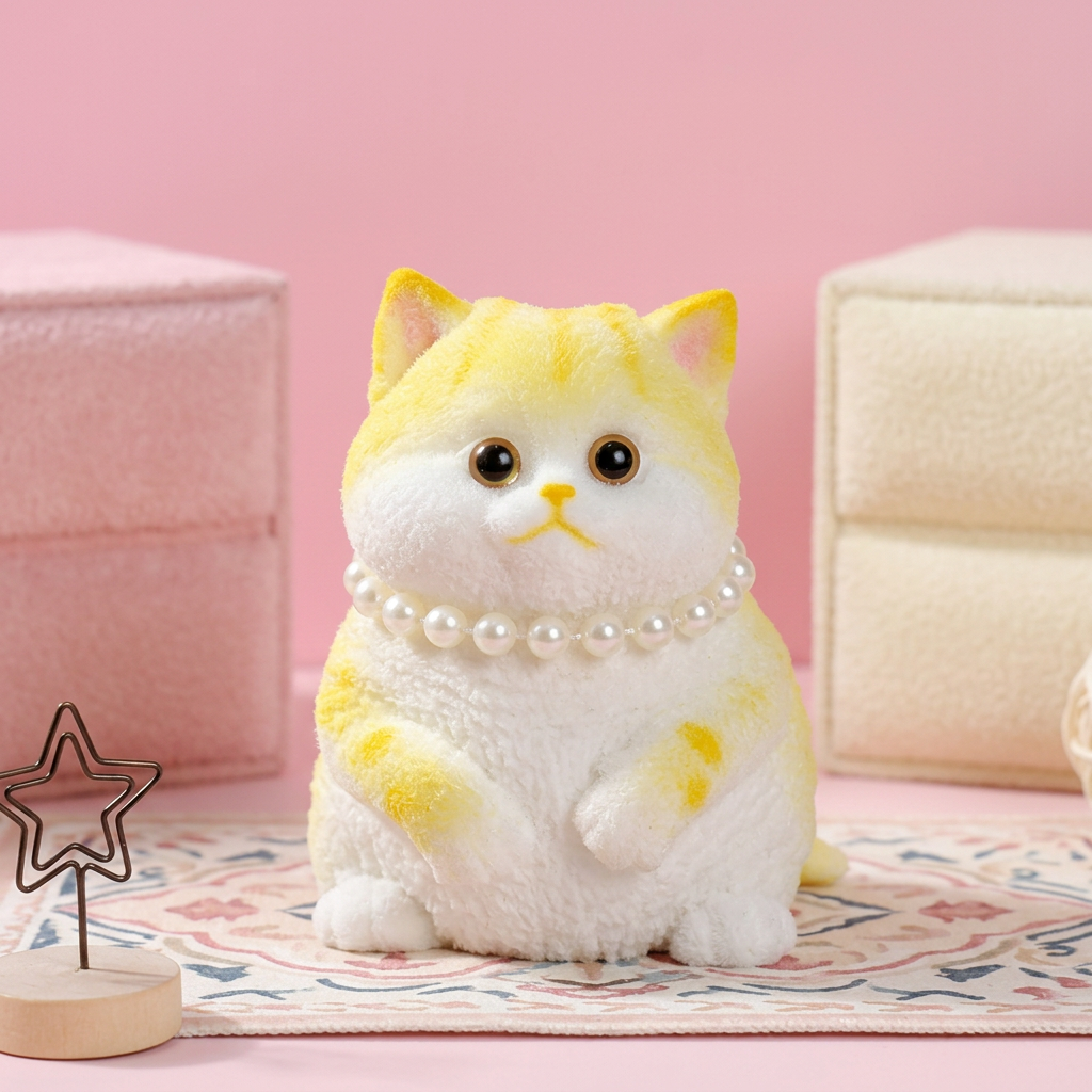 🎨🐾Soft and Cuddly Cat – Stress-Relief Squeezable Toy