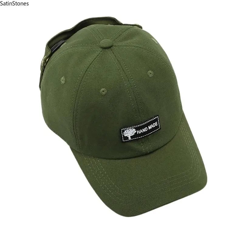 Detachable Goggle Pilot Baseball Cap Vintage Washed Cotton Hat for Street Fashion & Daily Outfit