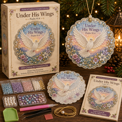 ✝️ Psalms of Comfort & Strength Pearl Diamond Art Hanging Ornament Kit