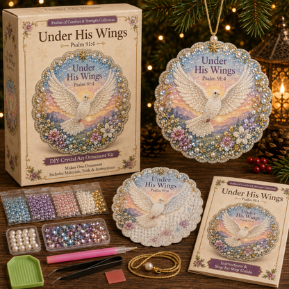 ✝️ Psalms of Comfort & Strength Pearl Diamond Art Hanging Ornament Kit