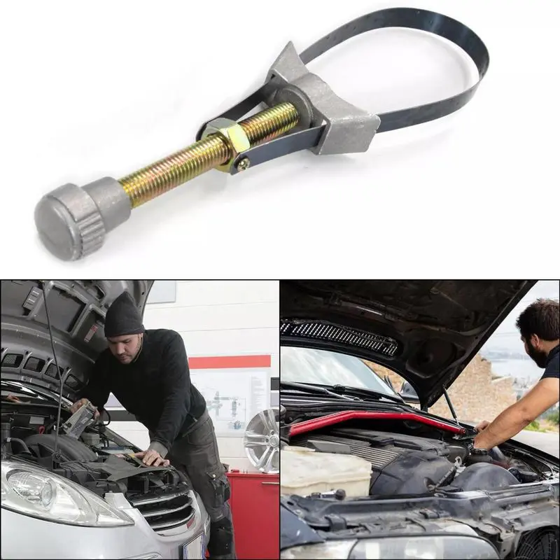 Remove Stuck Oil Filters Easily – Universal Adjustable Strap Wrench for Cars & Trucks