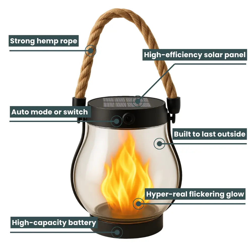 🔥Solar Flame Effect Lantern