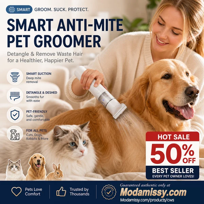 🔥Electric Pet Grooming Comb🐕Keep your furry friends away from mites, fleas and tangled fur！