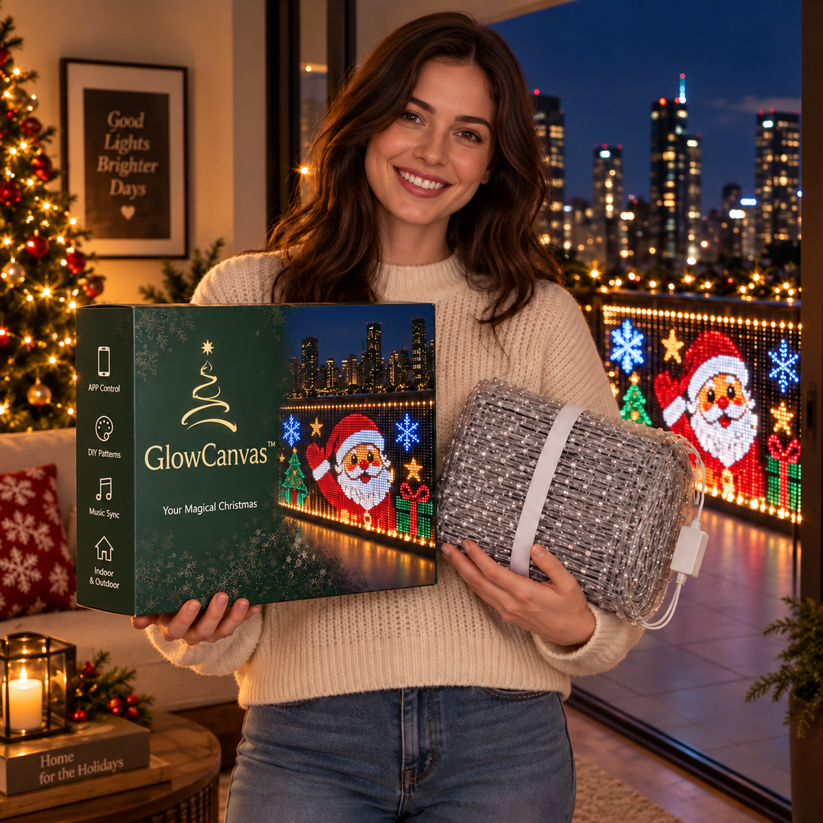 Ncrovopro smart pixel curtain lights for animated holiday displays