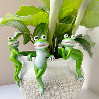 🏆Flash Sale⚡50K+ SOLD! Almost Gone -✨Resin Frog Figurines Planter Decor🐸🌿