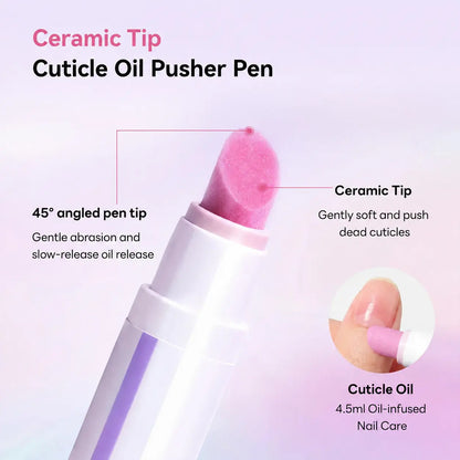 💅 2-in-1 Ceramic Cuticle Care Pen – Hydrate, Smooth & Tidy