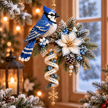 🎄❤️ Cardinal & Poinsettia DIY Ornament Kit