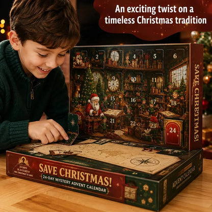 ⏳ 49% OFF – 🎁✨24-Day Mystery Adventure Advent Calendar Collection | 24 Clues, Hands-On Puzzles & One Final Reveal