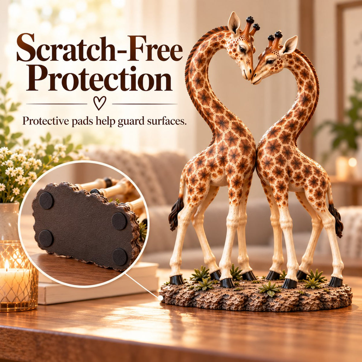 💕🎁Better Together – Giraffe Heart Sculpture 🦒♡🦒