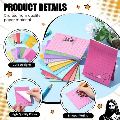 12 Pcs Funny Colleague Gifts - Sarcastic Office Sticky Notes with Flirty Phrases and Passive-Aggressive Jokes,