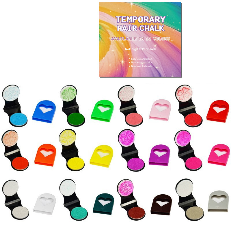 🔥Last Day 46% OFF - 🌈12-Color Temporary Hair Chalk Applicator Set