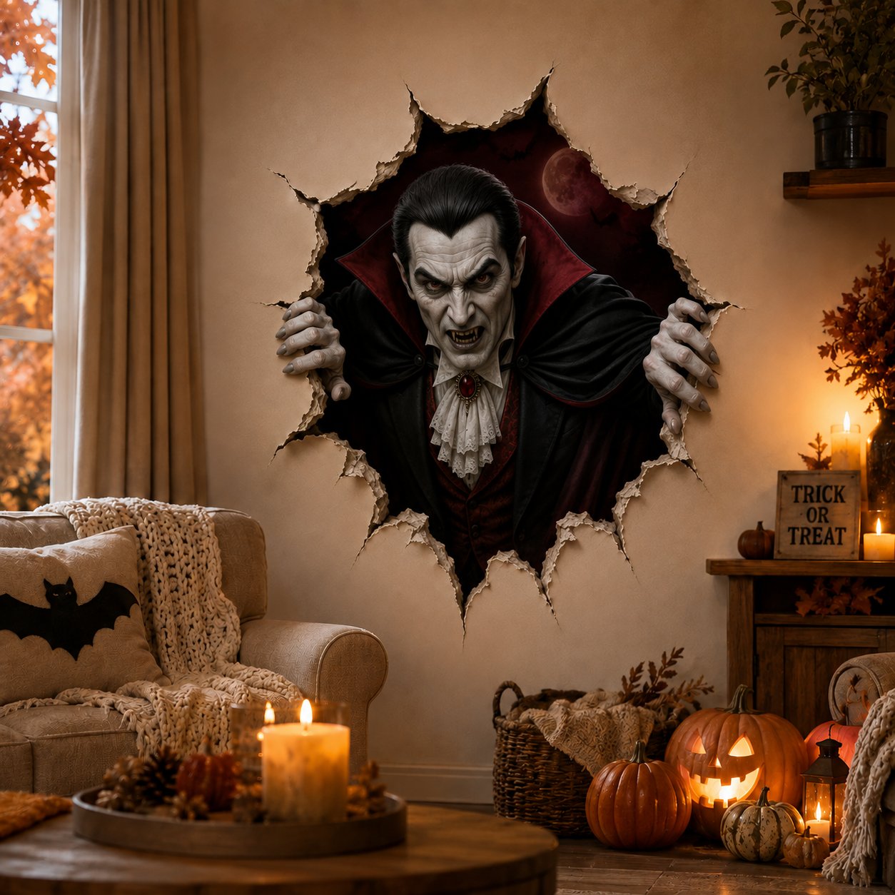 🔥Last Day 50% OFF-Halloween Break-In 3D Wall Decals