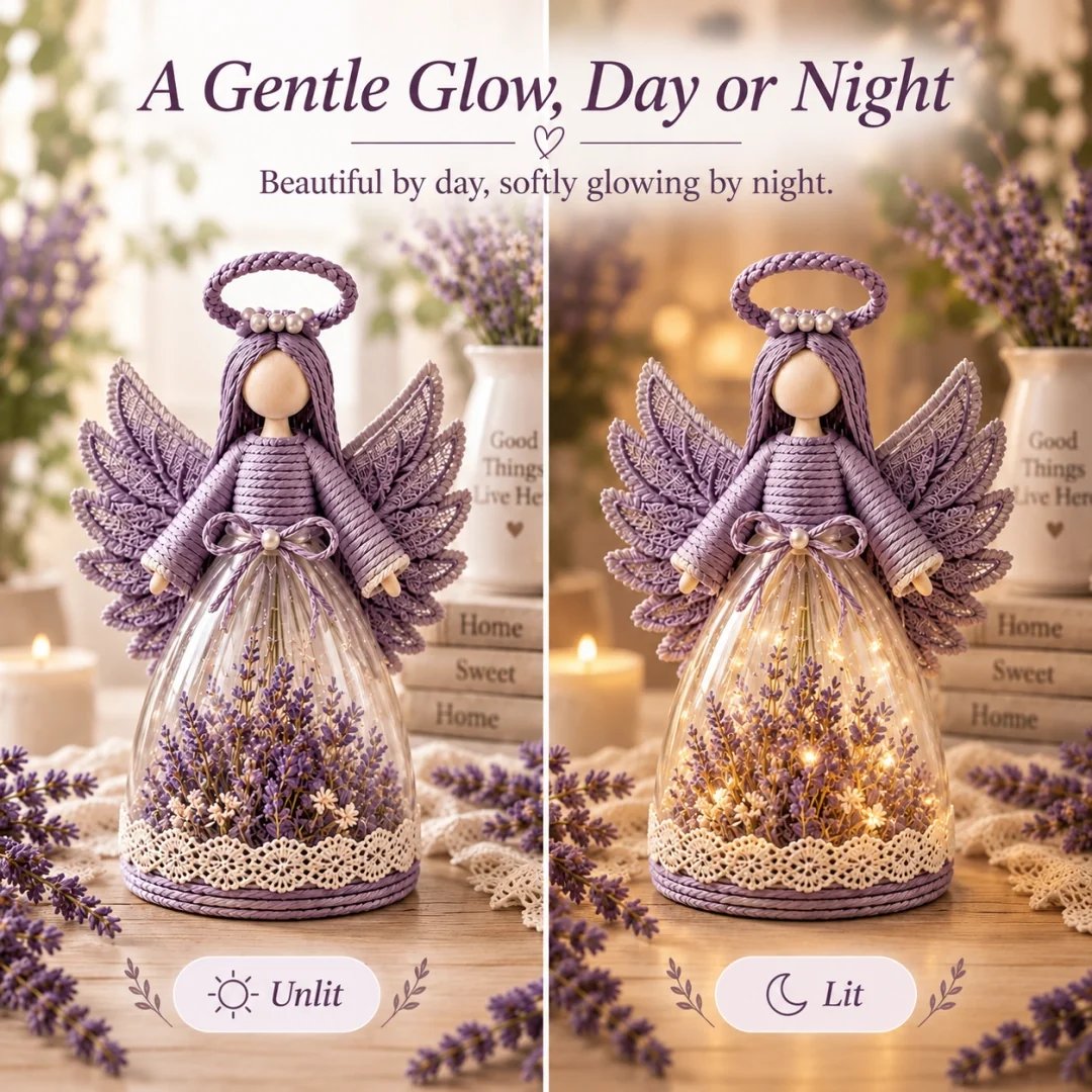 🔥 LAST DAY 49% OFF - 🌸🎁 Lighted Floral Angel Figurine