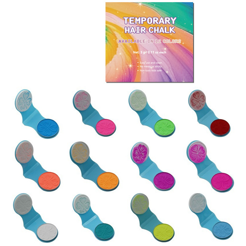 🔥Last Day 46% OFF - 🌈12-Color Temporary Hair Chalk Applicator Set