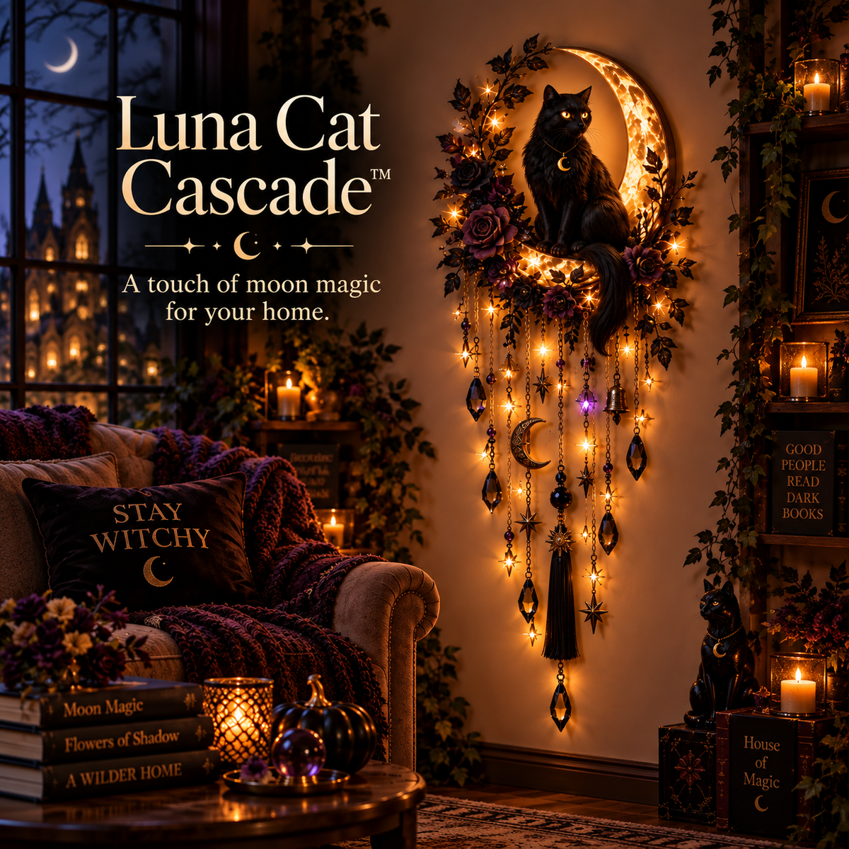 Enchanted Moon Animal Wall Light