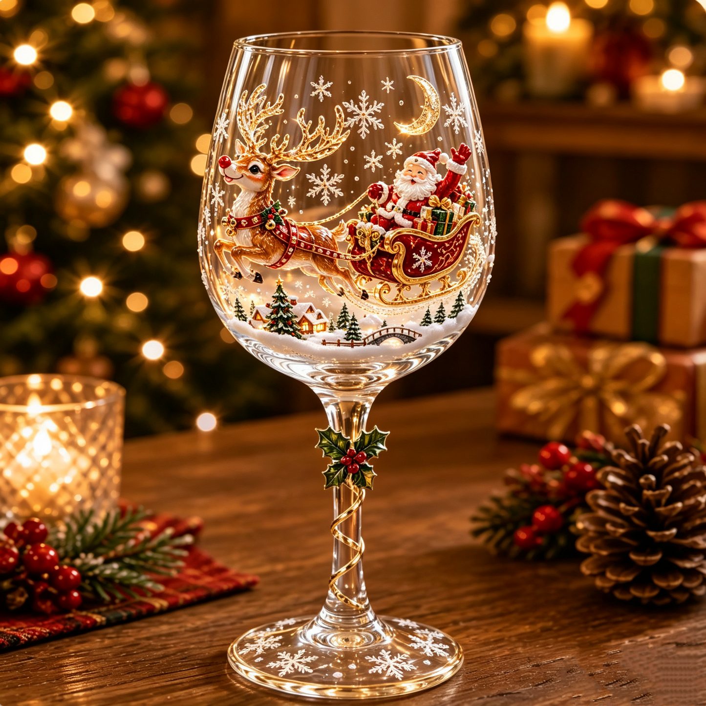 🔥🎁Christmas 3D Wine Glass Collection Gift Box Set