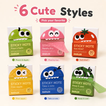 🔥Last Day 50% OFF - 👾Cute Monster Memo Notes | Pull-Out Sticky Note Pad with 80 Easy-Peel Sheets