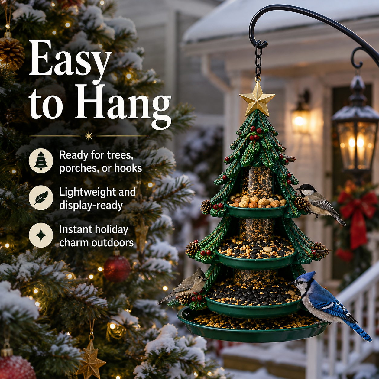 🎄 Christmas Bird Feeder Collection™ – Festive Hanging Garden Feeders for Wild Birds