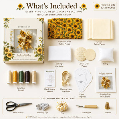 🔥HOT SALE🔥 Last Day 50% OFF - Large Patchwork Bow Sewing Kit