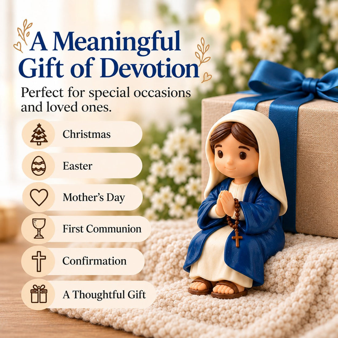 Praying Virgin Mary shelf sitter home décor inspiration