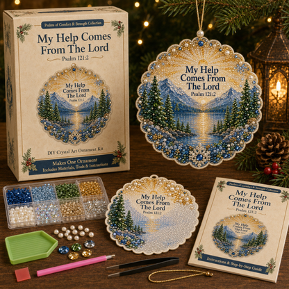 ✝️ Psalms of Comfort & Strength Pearl Diamond Art Hanging Ornament Kit