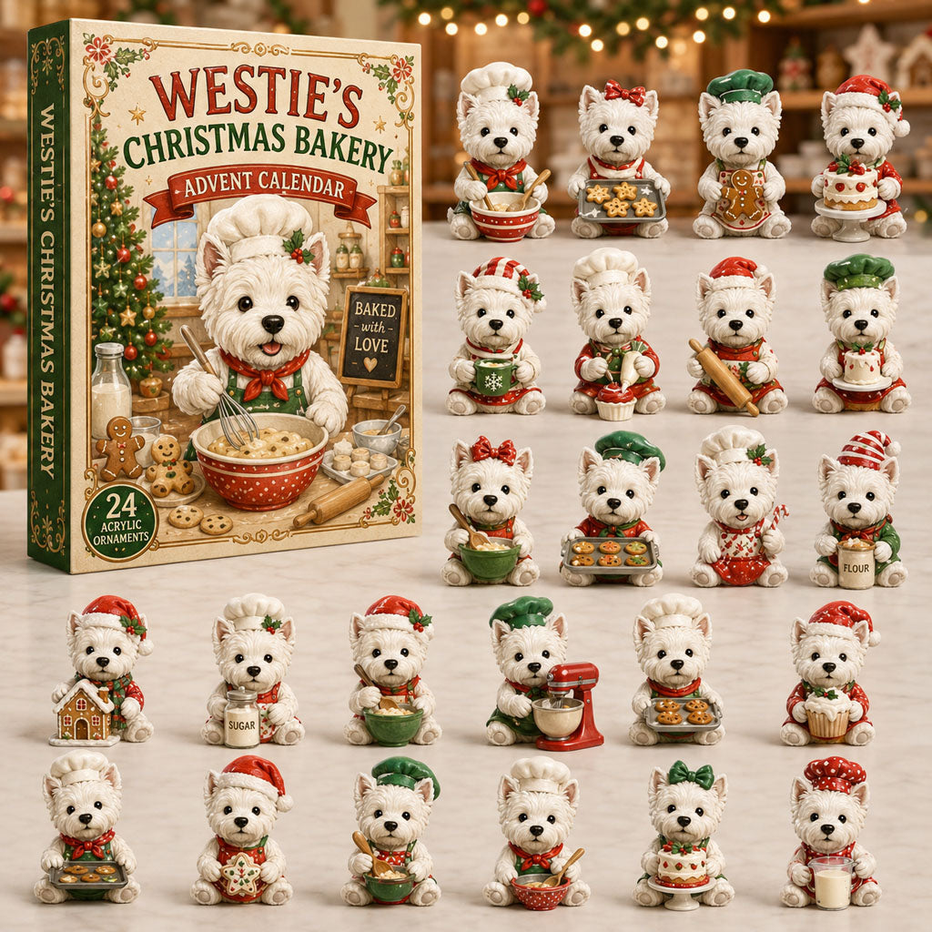 2026 Westie Christmas Bakery Advent Calendar with 24 daily surprises