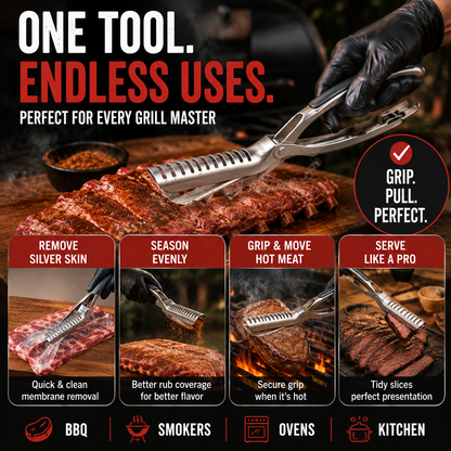 🍖 Professional BBQ Rib Skin Remover & Meat Peeling Tool