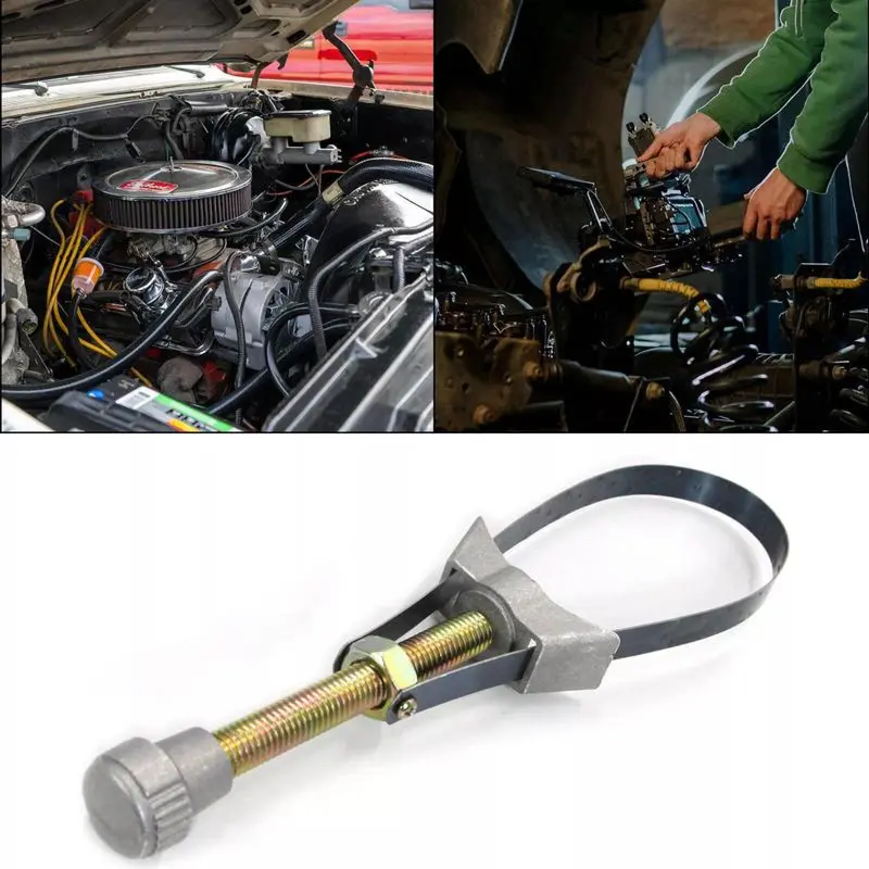 Remove Stuck Oil Filters Easily – Universal Adjustable Strap Wrench for Cars & Trucks