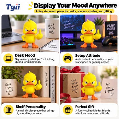 Angry Duck Figurine 🦆😤 – Funny Quirky Decor for Home & Garden