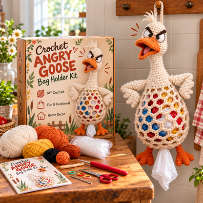 🔥LAST DAY 49% OFF – 🌼 Cottage Harvest Keepers™ — Crochet Animal Bag Holder DIY Kit | 13 Adorable Designs