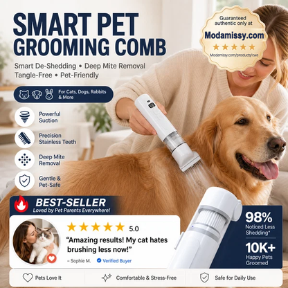 🔥Electric Pet Grooming Comb🐕Keep your furry friends away from mites, fleas and tangled fur！