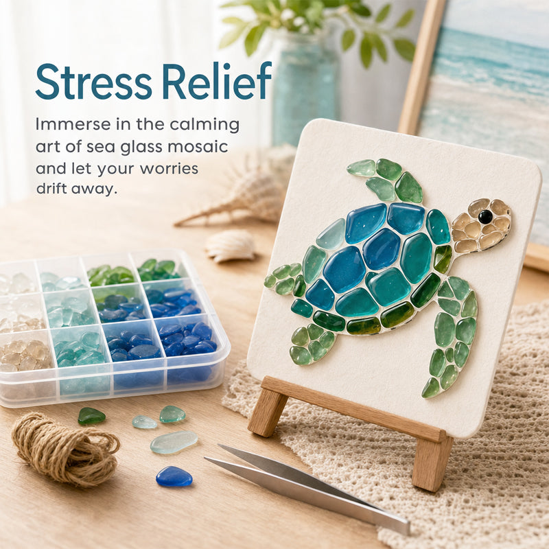 🌊✨ Ocean-Themed Art DIY Kit – Create Stunning Mosaic Masterpiece