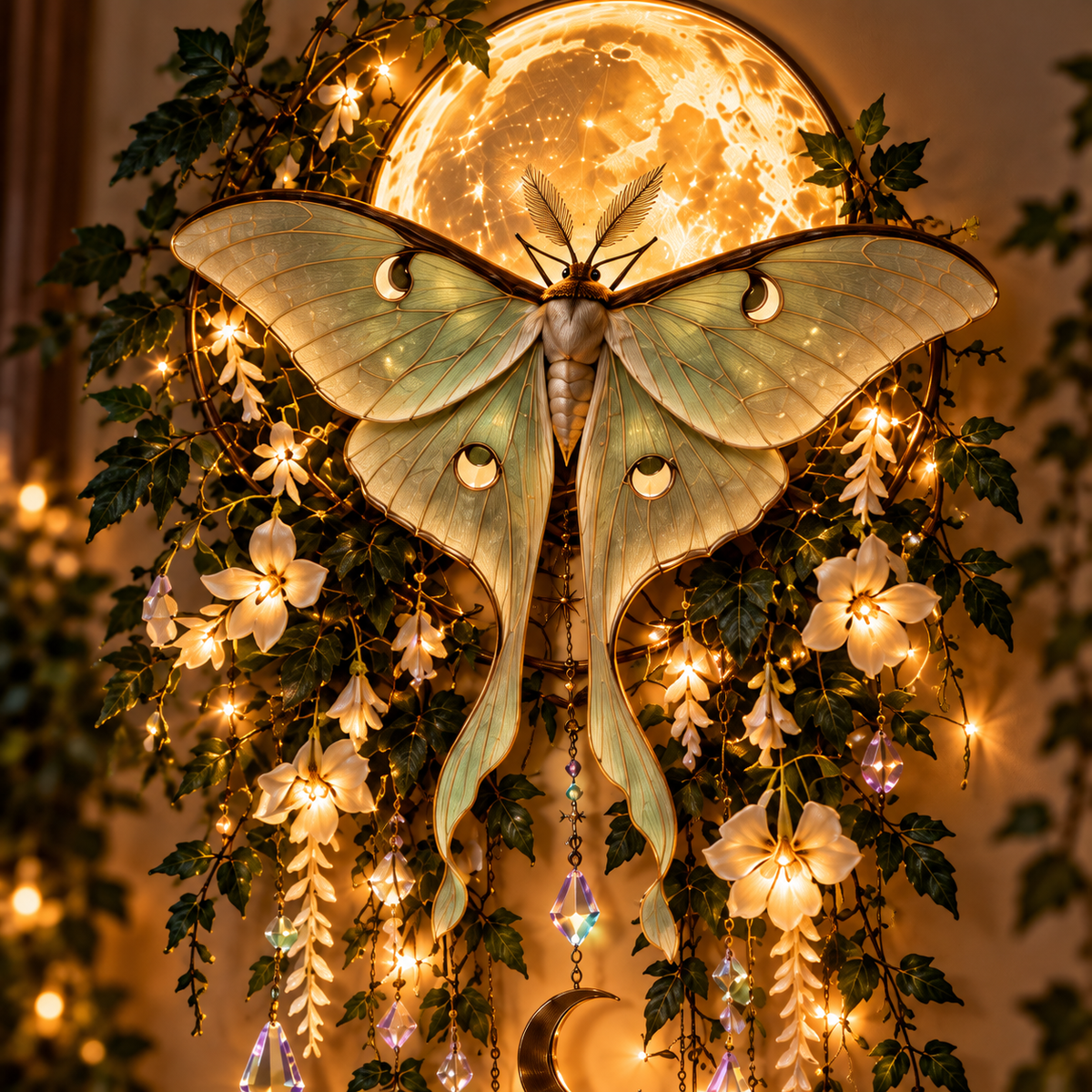 Enchanted Moon Animal Wall Light