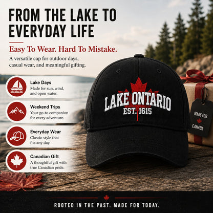 🔥LAST DAY 50% OFF -- 🍁Lake Ontario Forever – Heritage Embroidered Cap (🧢100% Cotton)